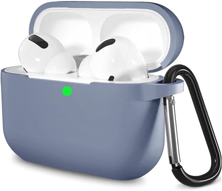 Premium Lansman Kılıf Kadife İç Astarlı Darbe Emici Silikon SOO-156 Mavi AirPods Pro 2 ile uyumlu