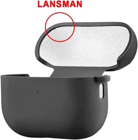Premium Lansman Kılıf Kadife İç Astarlı Darbe Emici Silikon SOO-156 Mavi AirPods Pro 2 ile uyumlu