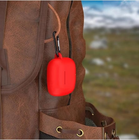 CaseOnn Kılıf Askı Aparatlı Mat Silikon Mavi Mavi FreeBuds SE 4 ANC ile uyumlu