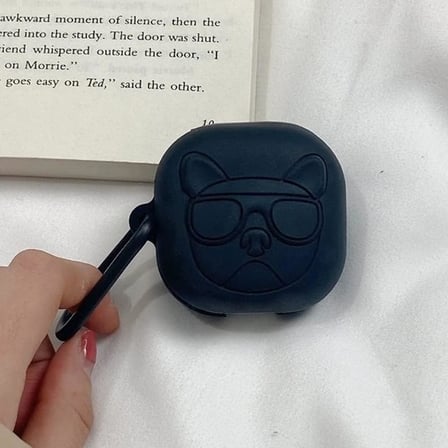 Samsung Galaxy Buds Core Kılıf Cartoon Figürlü Silikon Crtn-Fgr-Frnc-Bldg-Syh [Galaxy Buds Core ile Uyumlu Kılıf - Siyah]