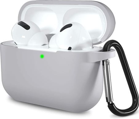 Airpods Pro 1 Ve 2 Nesil İle Uyumlu Sert Likit Silikon Kilif – Kolay Temizlenebilir, [Bpa Free] Astar Kapli İ̇C Yuzey Kapak, Dusmeye Karsi Tam Koruma, Kablosuz Sarj Uyumu Gri