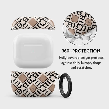 Apple AirPods 3 ile Uyumlu Kılıf, Monogram