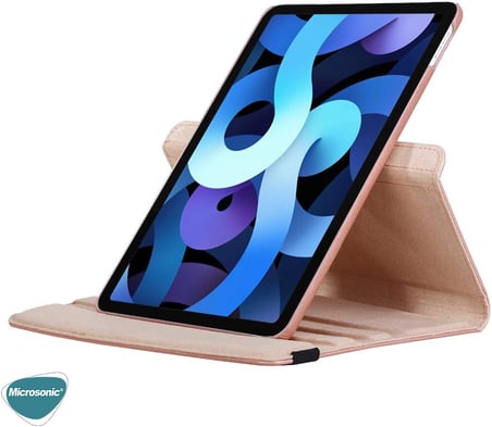 Apple iPad Air 13 2024 Kılıf (A2898-A2899) 360 Rotating Stand Deri Siyah [iPad Air 13 2024 ile Uyumlu Kılıf - Siyah]