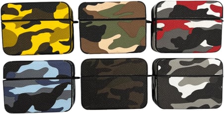 Airpods 3. Nesil ile Uyumlu Kamuflaj Desenli Premium Koruyucu Kılıf + Karabina Klipsli, Dayanıklı ve Şık Silikon Kılıf (No1)