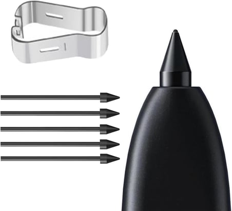 Samsung Galaxy S21 Ultra Pencil Uçları 5`li Paket Siyah [Galaxy S21 Ultra ile Uyumlu Dokunmatik Kalem Ucu - Siyah]