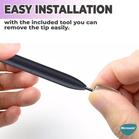 Samsung Galaxy S21 Ultra Pencil Uçları 5`li Paket Siyah [Galaxy S21 Ultra ile Uyumlu Dokunmatik Kalem Ucu - Siyah]