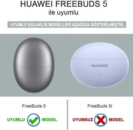 Huawei FreeBuds 5 için Kılıf Mat Silikon Pembe [FreeBuds 5 ile Uyumlu Kılıf - Pembe]