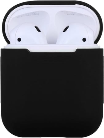 Apple AirPods 2/1 Nesil Uyumlu Kılıf Silicone Fit (Silikon) Black