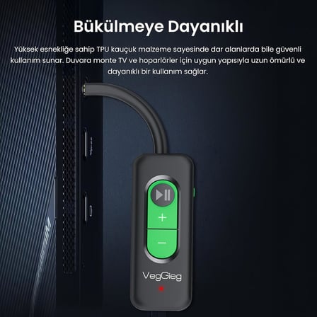 Aux Bluetooth 5.4 Transmitter & Receiver Kablosuz Ses Adaptörü