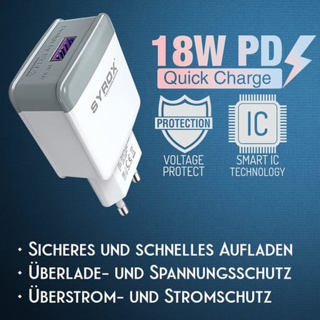 18W 3.0A QC şarj adaptörü, hızlı ve güvenli akıllı cihaz