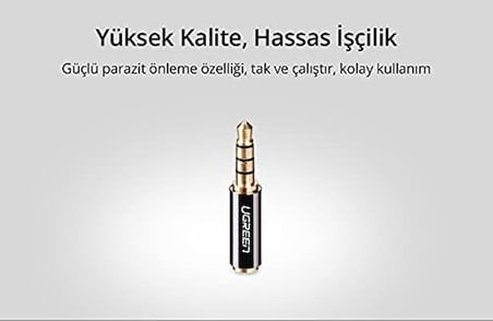 3.5mm'den 2.5mm'ye Jack Dönüştürücü Siyah