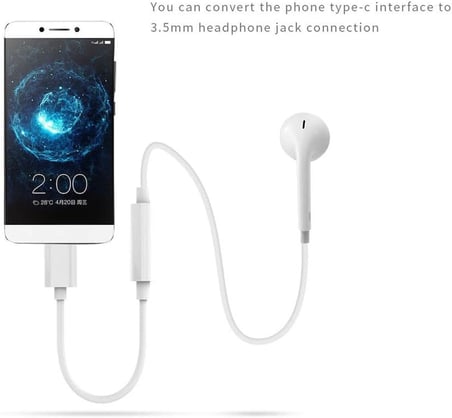 1744 Type C To 3.5mm Kulaklık Ses Çevirici Dönüştürücü USB Type-C Male to 3.5 mm Female Stereo Audio Adapter Aux Adaptör (Samsun modeller ile uyumlu değildir)