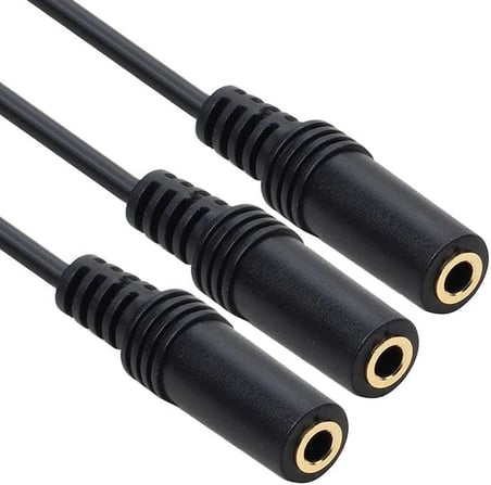 0043 Kulaklık Mikrofon Çoklayıcı 3 Port 3.5mm Splitter Çevirici 30Cm 3,5 mm Erkek 1X Adet - 3,5 DişiX3 Adet KULAKLIK ÇOKLAYICI, SpLİTTER Tüm 3,5mm portu bulunan cihazla Dönüştürücü Adaptör