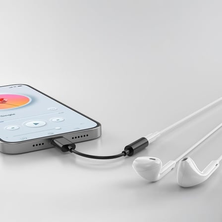 Samsung Galaxy Cep Telefonu İle Uyumlu TYPE-C Kulaklık Çevirici Dönüştürücü Aparatı Aux Dönüştürücüsü Siyah