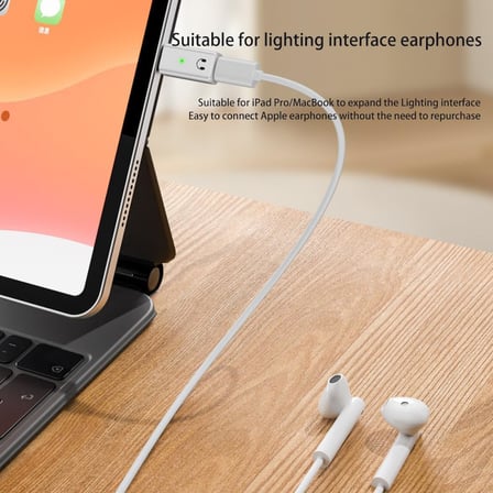 Type C to Lightning Kulaklık Dönüştürücü iPhone iPad Yuva Çevirici Müzik Dinleme Arama OTGKL (2)