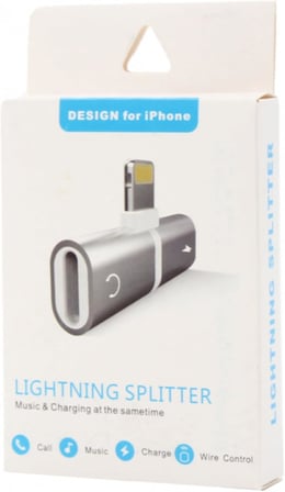 Lightning Çoğaltıcı Adaptör 2'si 1 Arada – Çift Lightning Girişli Şarj ve Kulaklık Dönüştürücü, Aynı Anda Şarj ve Müzik Dinleme, iPhone Uyumlu, Gümüş