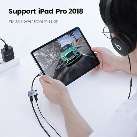 USB C kulaklık jakı adaptörü, USB C Splitter ses şarj kablosu, iPad Pro 2018, Galaxy Note 10 Plus, Google Pixel 3 2 XL, Mix 2S 8 6, Huawei Mate 30 20 için veri senkronizasyonu
