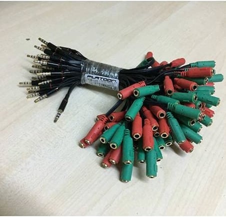 Kulaklık Mikrofon Ayırıcı Aparat 3.5mm Headphone Mic Audio 1 Erke
