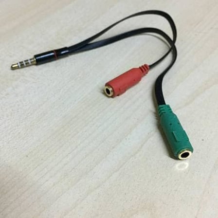Kulaklık Mikrofon Ayırıcı Aparat 3.5mm Headphone Mic Audio 1 Erke