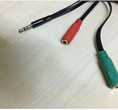 Kulaklık Mikrofon Ayırıcı Aparat 3.5mm Headphone Mic Audio 1 Erke