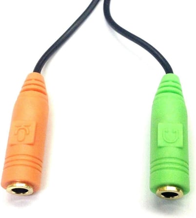 3,5 mm Akıllı Telefon Adaptörüne PC Kulaklığı - Çift 3,5 mm'den 3,5 mm'ye dönüştürün, Apple iPhone 6/6S/6+/5S/SE iPad Samsung Galaxy S10/S9/S8/S7 ve Çoğu Telefonla Uyumlu Bilgisayar