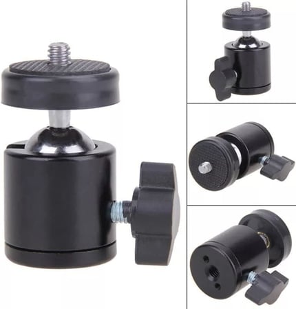 Tripod 90° Yönlendirme Aparatı 360 Derece Dönebilen Başlık Tüm Tripodlara Uyumlu Metal Mafsal Aparatı