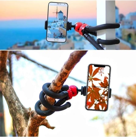 Esnek Monopod Tripod Youtuber Yayıncılar ve Sosya Medya için İdeal 30cm Ahtapot 360 Derece Taşınabilir Ayakları Bükülebilir Selfie Telefon Tutuculu 3 Ayaklı Kampda Tatilde Gezilerde