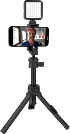 F3 Mini Tripod & Selfie Çubuğu – 2’si 1 Arada, Bluetooth Uzaktan Kumanda, 75 cm Uzayabilen, 2,5 kg Taşıma Kapasiteli, Telefon & Kamera Uyumlu