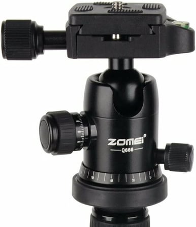 Zomei Q666 Tam Profesyonel Tripod Kaliteli Alüminyum Taşınabilir Tripod Top Başlı Ağır Hizmet Hafif Kompakt Seyahat Nikon Canon Sony Tüm DSLR ve Dijital Fotoğraf Makinesi için