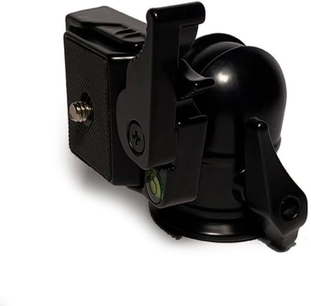 KH-8666 Metal Tripod Kafası, 245 g, 360° Pan, –90°/+90° Tilt, Quick-Release, Su Terazili, 2 kg Taşıma (1/4'' Üst Vida, 3/8'' Alt Diş)