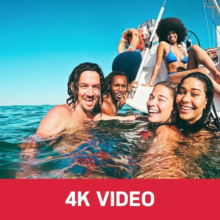 Realishot WP9500 - Su Geçirmez Dijital Kamera, 7 m Su Geçirmez, 24 MP, Zoom 18X, 4K Video, 2,9 inç / 1,4 inç Çift Ekran - Siyah