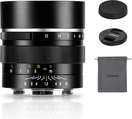 50mm F1.2 APS-C 32 ° Manuel Odaklı Sabit Lens Olympus ve Panasonic MFT M4/3 Dağı, GH/G9/GX/GF/BGH Serisi için Uyumlu Geniş Diyafram