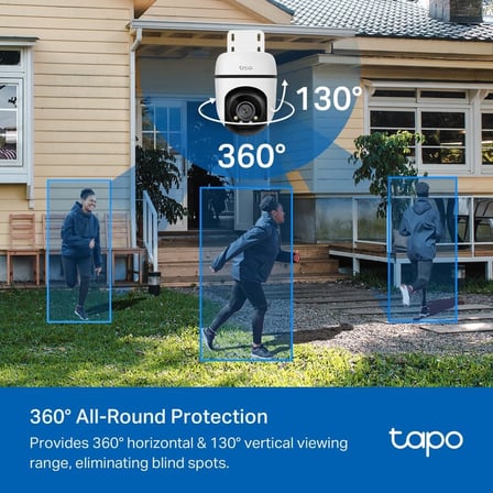 C510W, 2K Dış Mekan Wi-Fi Güvenlik Kamerası, Hareket Tespit/Takibi, 360°, IP65 Su Geçirmez, Renkli Gece Görüşü, Çift Yönlü Ses, Bulut/Yerel Depolama, Sesli ve Işıklı Alarm
