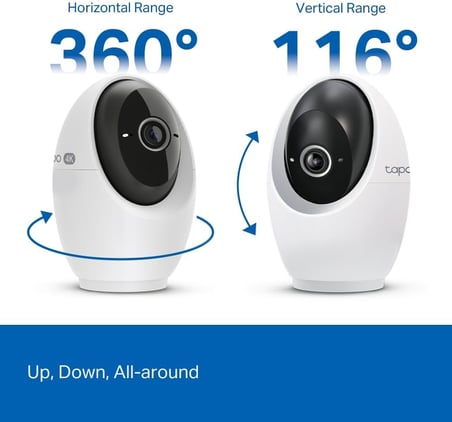 C260 | Akıllı Wi-Fi Güvenlik Kamerası | 4K 8MP | Yüz Tanıma | AI Algılama | Gelişmiş Gece Görüşü | Fiziksel Gizlilik | 360° Görüntüleme | Çift Yönlü Ses | microSD & Bulut Destekli
