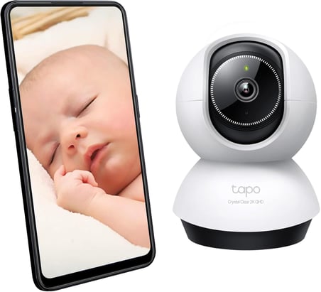 TP-Link Pan/Tilt AI Akıllı Ev Güvenliği Wi-Fi Kamera, Bebek Monitörü, 2K, 4MP, AI Algılama ve Bildirim, Gece Görüşü, İki Yönlü Ses, Ses ve Işık Alarmı, SD Kart Yuvası, Hub Gerekmez (TC72)