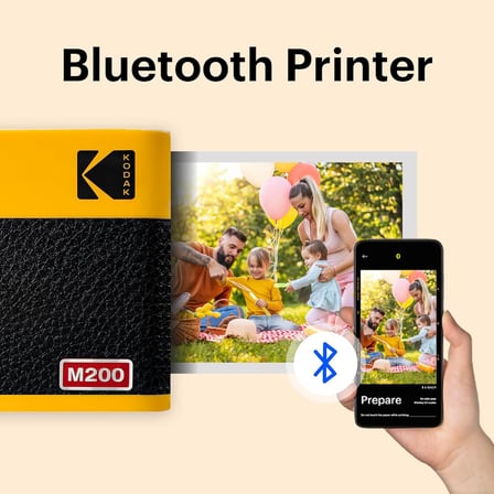 KODAK Mini 2 ERA 4PASS Mobil Fotoğraf Yazıcısı (5,3 x 8,6 cm) (Siyah, Fotoğraf Yazıcısı + 8 Yaprak)