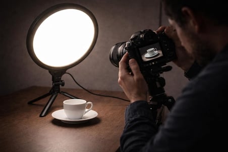 Halka Işık 8.4 inç (21.5cm) 180cm Kablolu Stüdyo Işığı Ürün ve Görsel Fotoğraflama Işığı Fotoğraf Makinesi Kamera Youtuber Twich Ring Light Yayıncı Işığı (HP260 8.4inç Siyah)