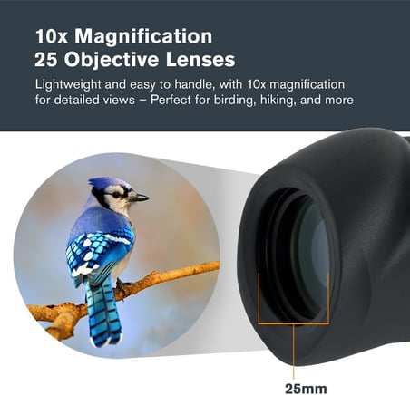 71210 Nature 10 X 25 Monocular Dürbün (Kutulu), Siyah