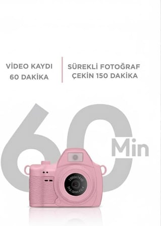 Torima Dijital Fotoğraf Makineleri Video Mini Kamera 2K Video 128GB Destekli CMR42 Pembe