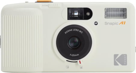 KODAK Snapic A1 35 mm Film Kamera, 35 mm, Yeniden Kullanılabilir, 2 Bölgeli Odak, Hafif, Kompakt (Fildişi Beyazı) (Film ve AAA Pil Dahil Değildir)