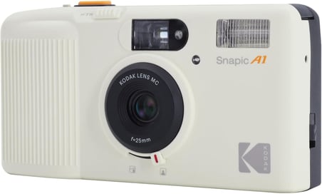 KODAK Snapic A1 35 mm Film Kamera, 35 mm, Yeniden Kullanılabilir, 2 Bölgeli Odak, Hafif, Kompakt (Fildişi Beyazı) (Film ve AAA Pil Dahil Değildir)