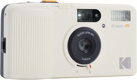 KODAK Snapic A1 35 mm Film Kamera, 35 mm, Yeniden Kullanılabilir, 2 Bölgeli Odak, Hafif, Kompakt (Fildişi Beyazı) (Film ve AAA Pil Dahil Değildir)