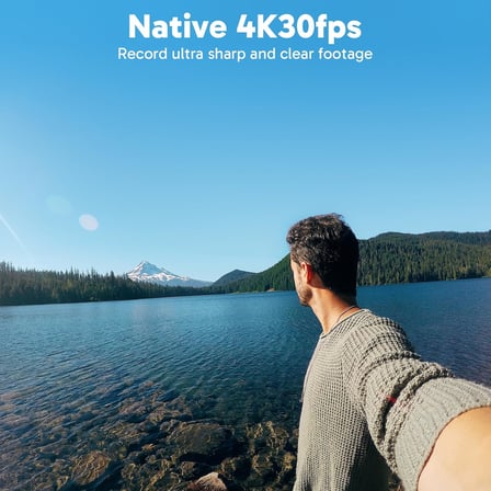 V50X 4K 30Fps Aksiyon Kamera ve Aksesuar Seti 20MP WiFi Aksiyon Kamerası IPX7 Su Geçirmez EIS 2.0 Çift Ekran, Dokunmatik Ekranlı, 2X 1350mAh Pil ve Aksesuar Kiti