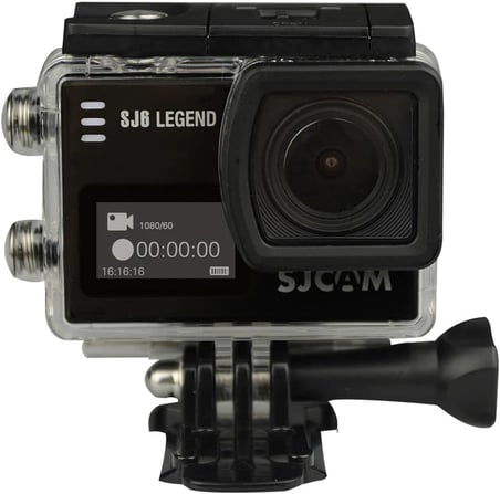 SJ6 Legend WiFi 4K UHD 16MP 166° 2” Dokunmatik Geniş Ekran Sanal Jiroskop Sabitleme 1000mAh Geniş Batarya 240 FPS Ağır Çekim 30 Metre Su Geçirmez Kılıflı Aksiyon Kamerası Siyah
