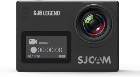 SJ6 Legend WiFi 4K UHD 16MP 166° 2” Dokunmatik Geniş Ekran Sanal Jiroskop Sabitleme 1000mAh Geniş Batarya 240 FPS Ağır Çekim 30 Metre Su Geçirmez Kılıflı Aksiyon Kamerası Siyah