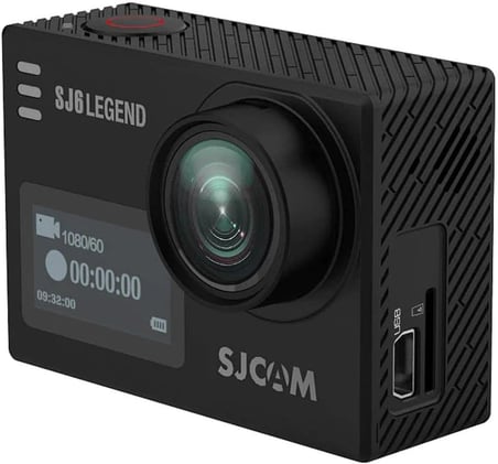 SJ6 Legend WiFi 4K UHD 16MP 166° 2” Dokunmatik Geniş Ekran Sanal Jiroskop Sabitleme 1000mAh Geniş Batarya 240 FPS Ağır Çekim 30 Metre Su Geçirmez Kılıflı Aksiyon Kamerası Siyah