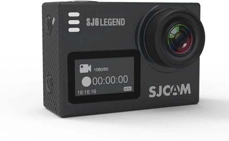 SJ6 Legend WiFi 4K UHD 16MP 166° 2” Dokunmatik Geniş Ekran Sanal Jiroskop Sabitleme 1000mAh Geniş Batarya 240 FPS Ağır Çekim 30 Metre Su Geçirmez Kılıflı Aksiyon Kamerası Siyah
