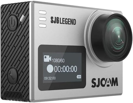SJ6 Legend WiFi 4K UHD 16MP 166° 2” Dokunmatik Geniş Ekran Sanal Jiroskop Sabitleme 1000mAh Geniş Batarya 240 FPS Ağır Çekim 30 Metre Su Geçirmez Kılıflı Aksiyon Kamerası Gümüş