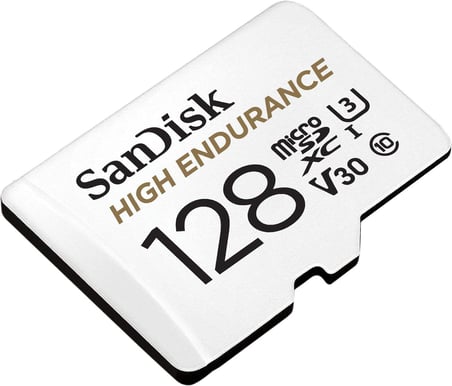 High Endurance microSDXC Bellek Kartı 128 GB + Adaptör (Dash Camları ve Özel Güvenlik Kameraları için, 100 MB/s Okuma, Full HD ve 4K Videolar için V30)