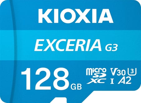 EXCERIA G3 128GB microSDXC Hafıza Kartı – UHS-I U3 V30 C10 A2, 160/50MB/s'ye Kadar, 4K